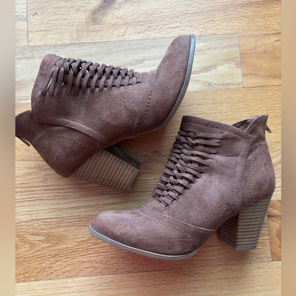 Brown Suede Ankle Boots